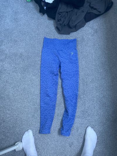 Gymshark Blue Patterned Leggings