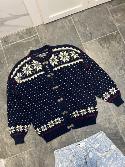 Cárdigan estilo navidad