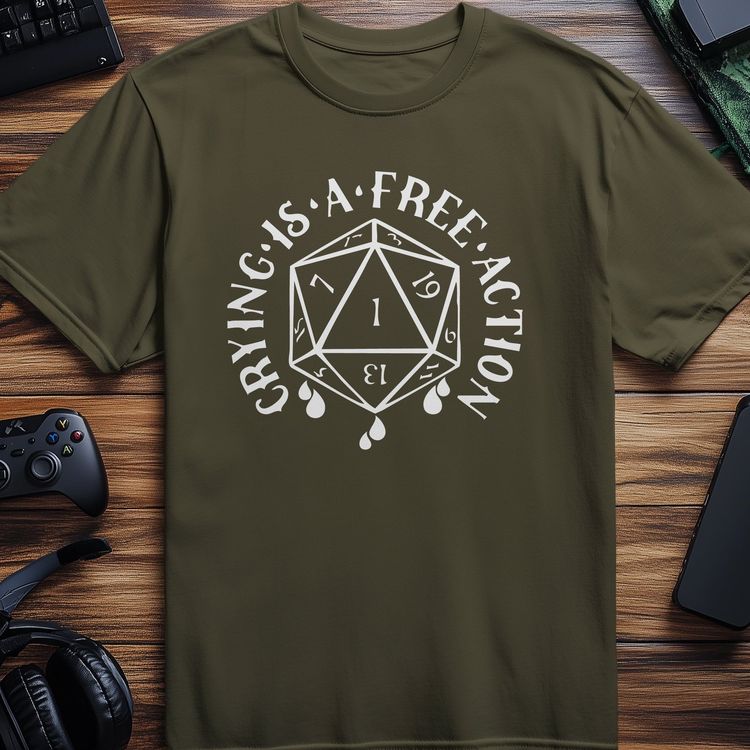 Crying is a Free Action T-Shirt image 1