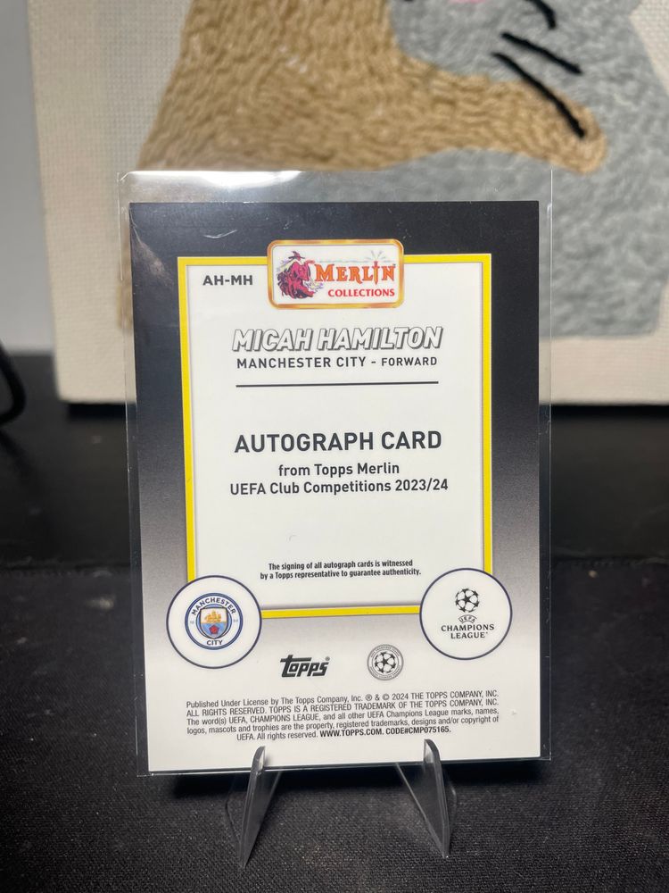 Topps Merlin Micah Hamilton Autograph Card 2