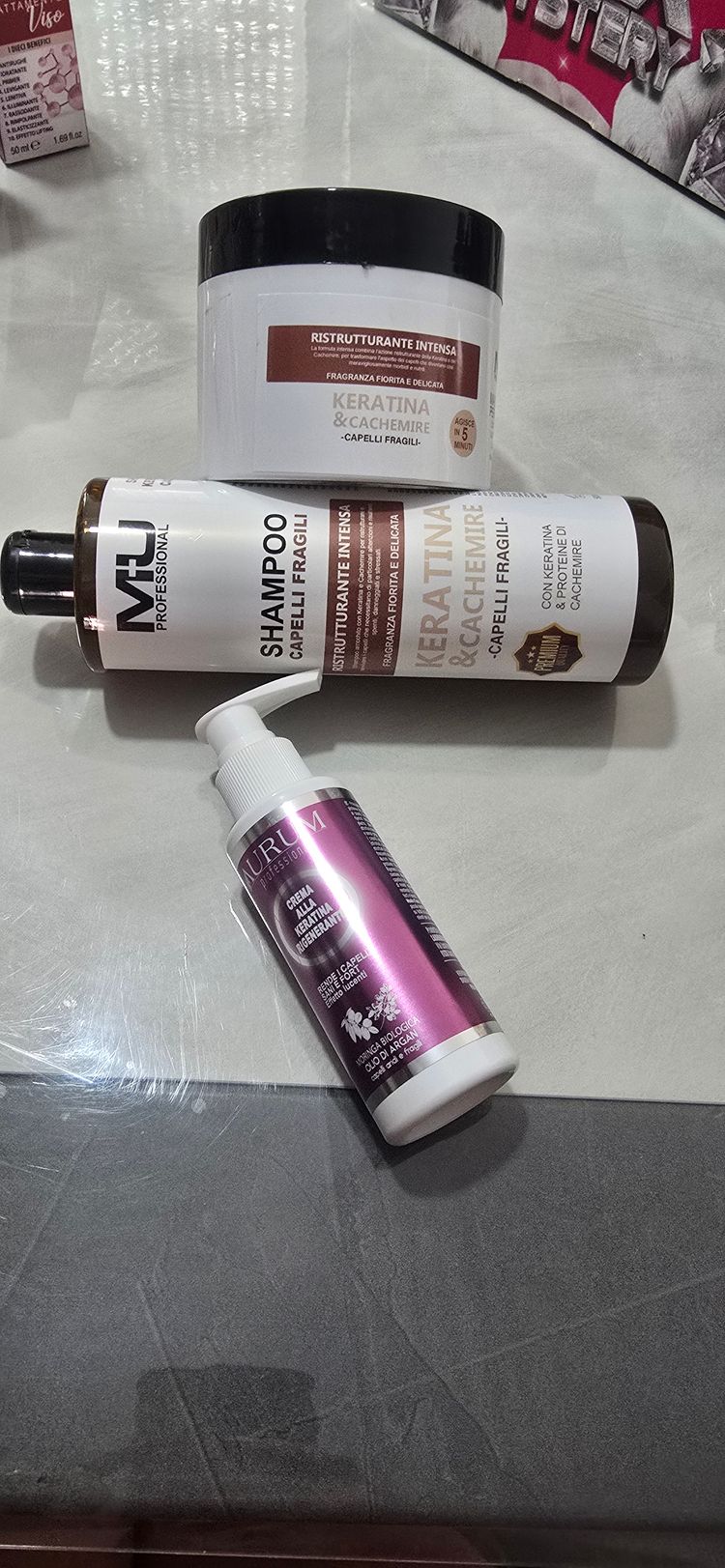 Set Keratin & Cashmere Hair Care Set restructuring treatment product image