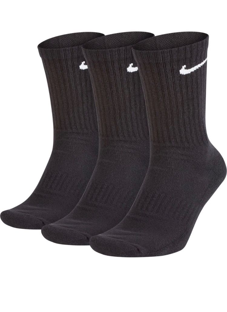 Nike black and white set Everyday Lightweight Crew Socks 3-Pack obraz 4