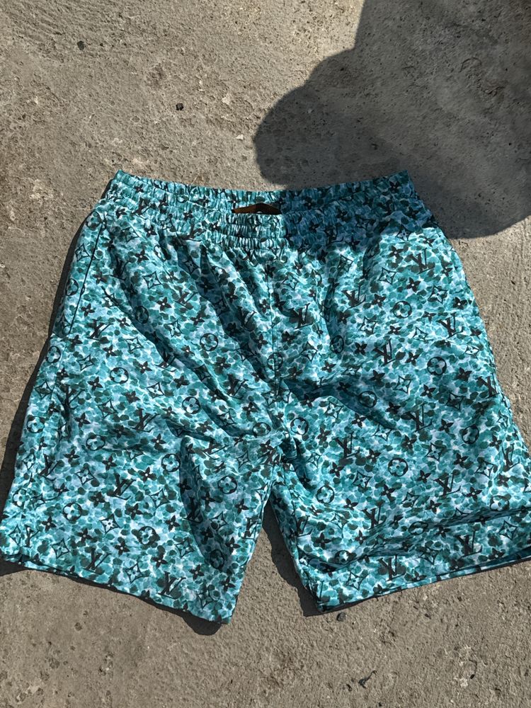 Louis vuitton monogram water colour  Print Swim Shorts