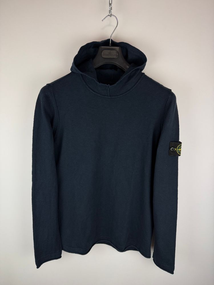 Navy blue Stone Island hooded sweater