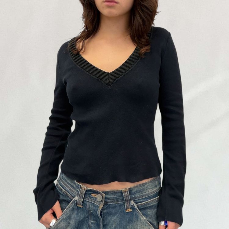 Miu Miu V-neck long sleeve top