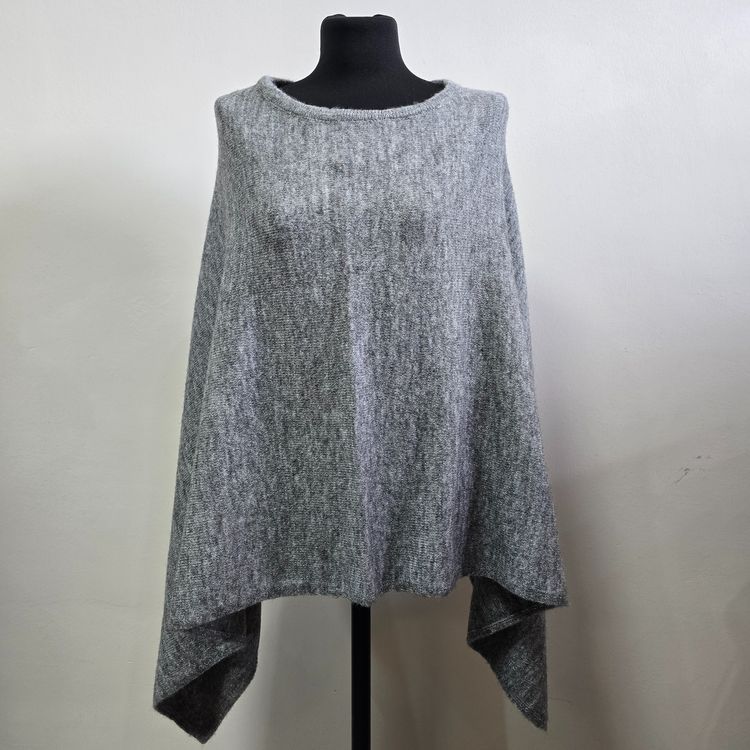 Grey Knitted Poncho