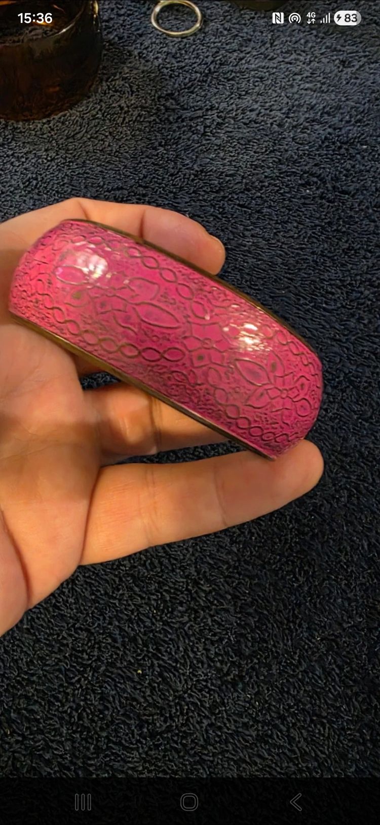 Pink Patterned Bangle Bracelet £2