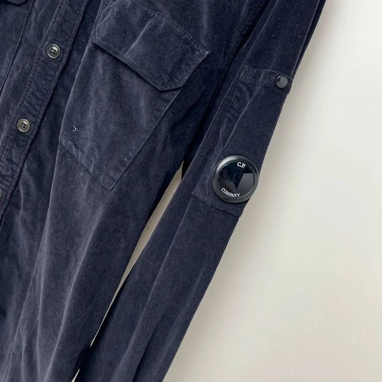C.P. Company Navy Buttoned Corduroy Overshirt image 3