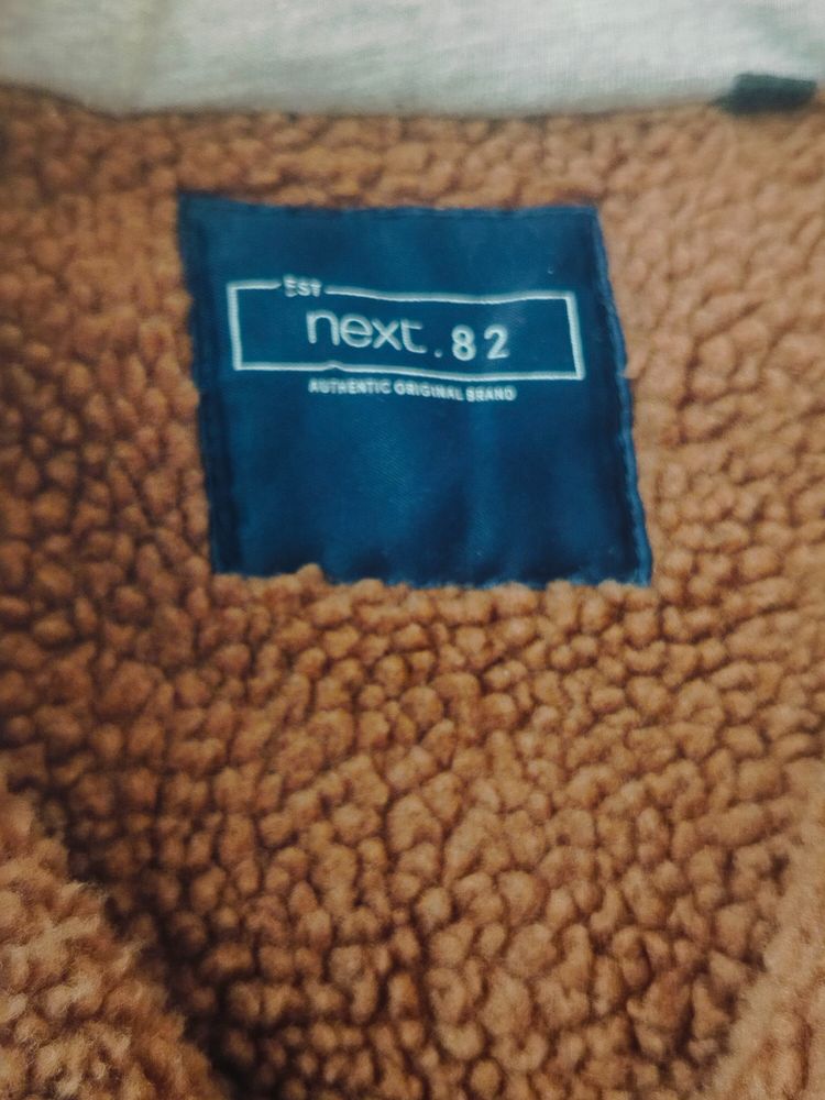 Next Plaid Jacket With Hood And Sherpa Lining image 2