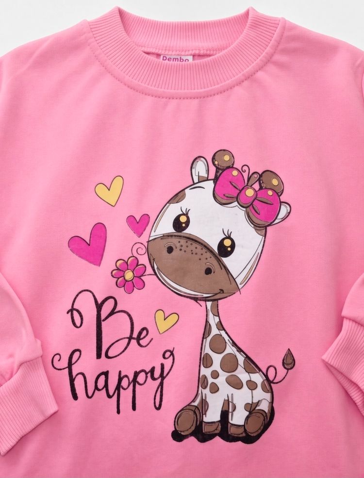 Pink Kids Sweatshirt And Pants Set image 2