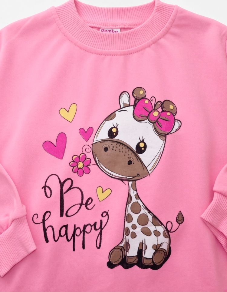 Pink Kids Sweatshirt And Pants Set image 4