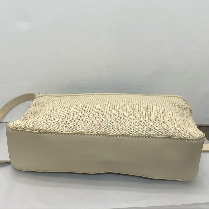 Beige Woven Shoulder Bag image 2