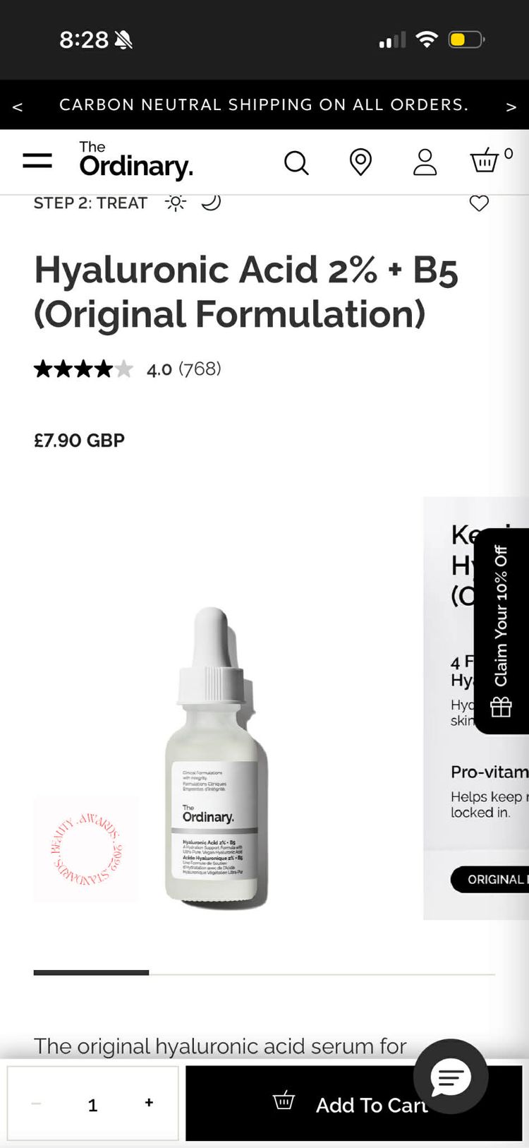 Hyaluronic Acid 2% + B5 Serum image 1