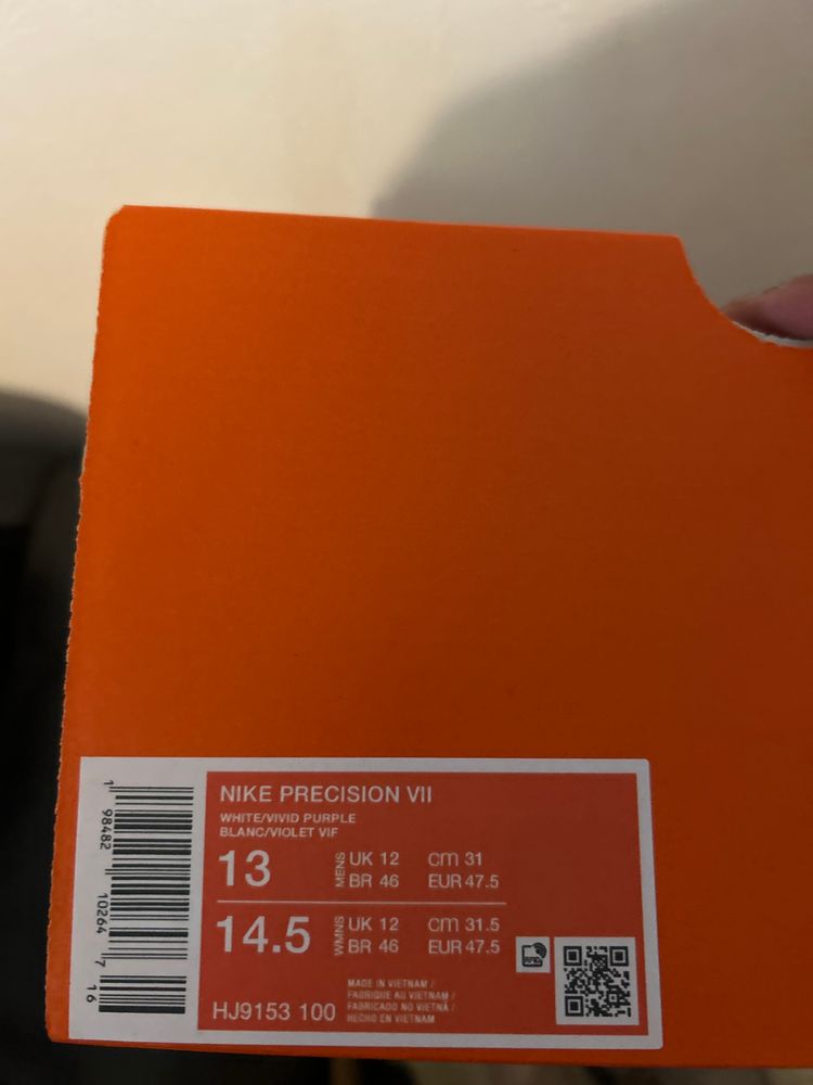 Nike Precision VIII White / Purple Trainers Uk 12  2