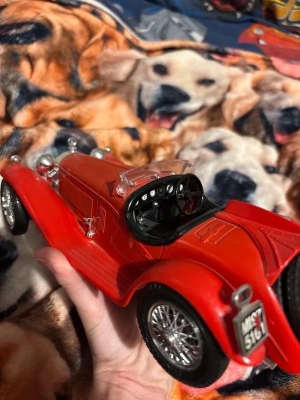 Red Vintage Toy Car Model image 3