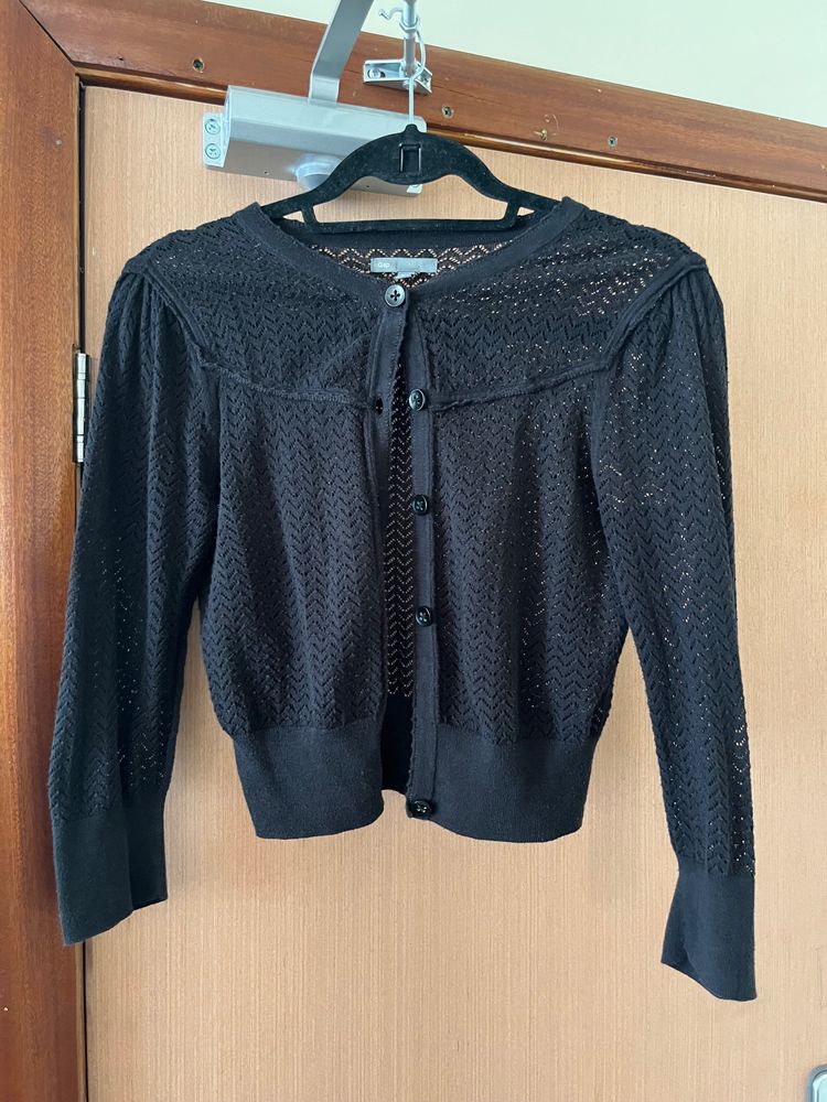 Black Knitted Bolero Cardigan