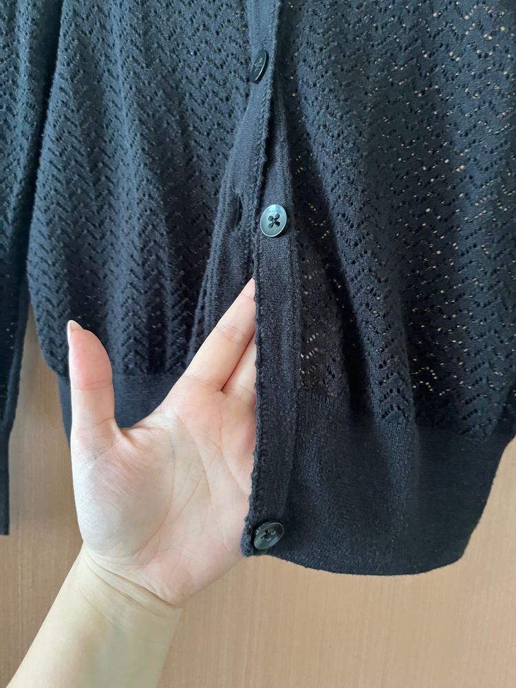 Black Knitted Bolero Cardigan imagen 3