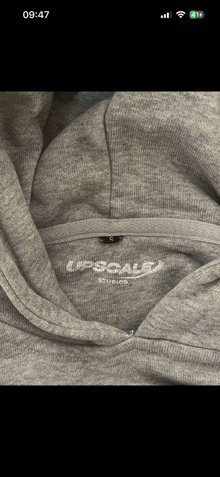 Acne Studios Grey Hoodie With Blue Butterfly Design 3