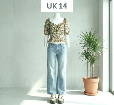 Floral Puff Sleeve Top UK14 Brand new with tag