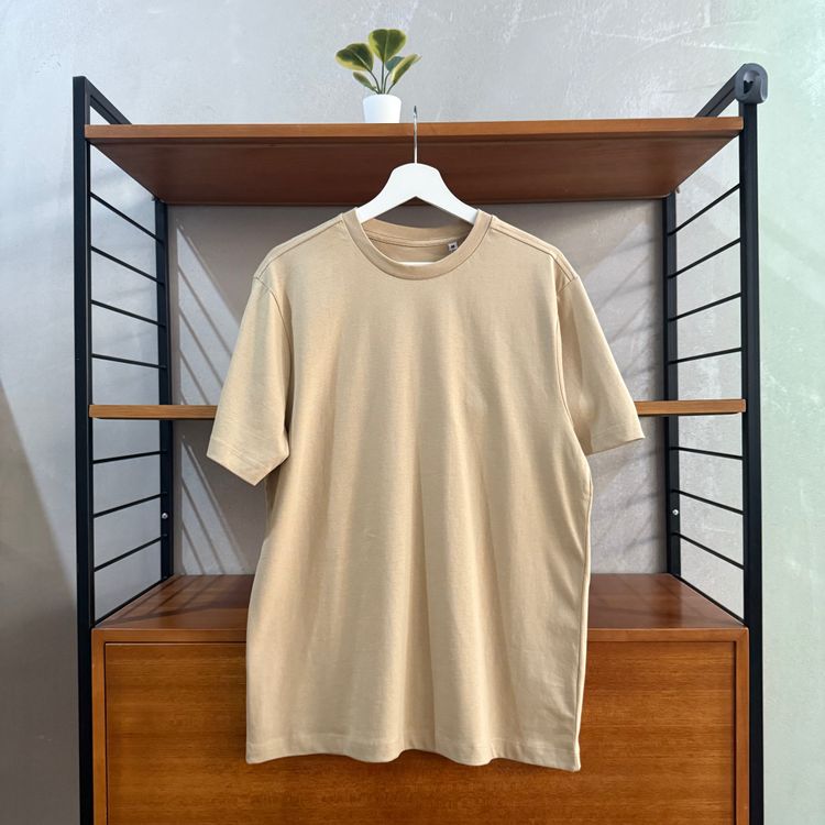 PREMIUM BLANKS 180gsm Cotton Relaxed Tee Twin Needle Stitch - Sand image 4