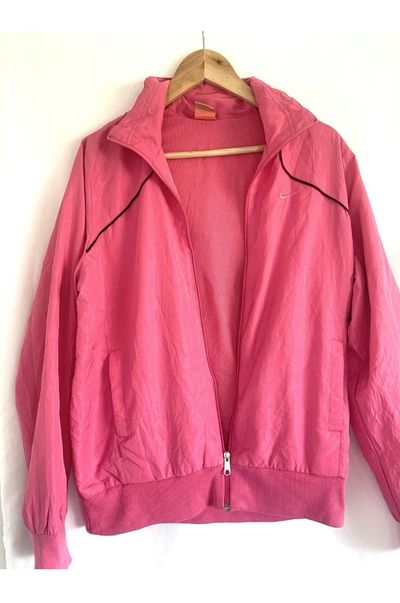 Vintage Nike pink athletic zip-up jacket - Size XL