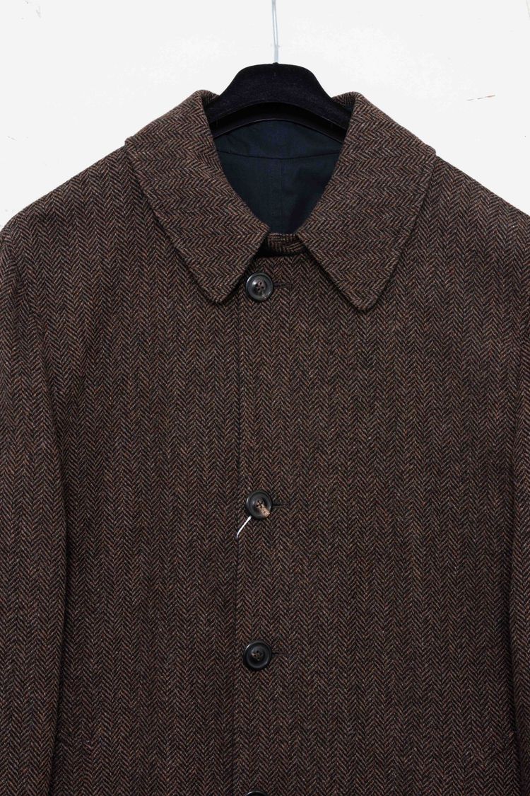 Maison Margiela Reversible Herringbone Wool & Tech Mac Coat image 16
