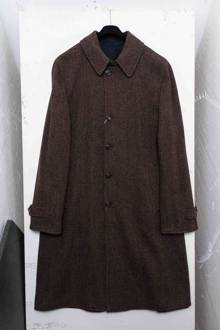 Maison Margiela Reversible Herringbone Wool & Tech Mac Coat image 11
