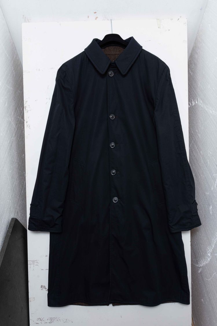 Maison Margiela Reversible Herringbone Wool & Tech Mac Coat image 1