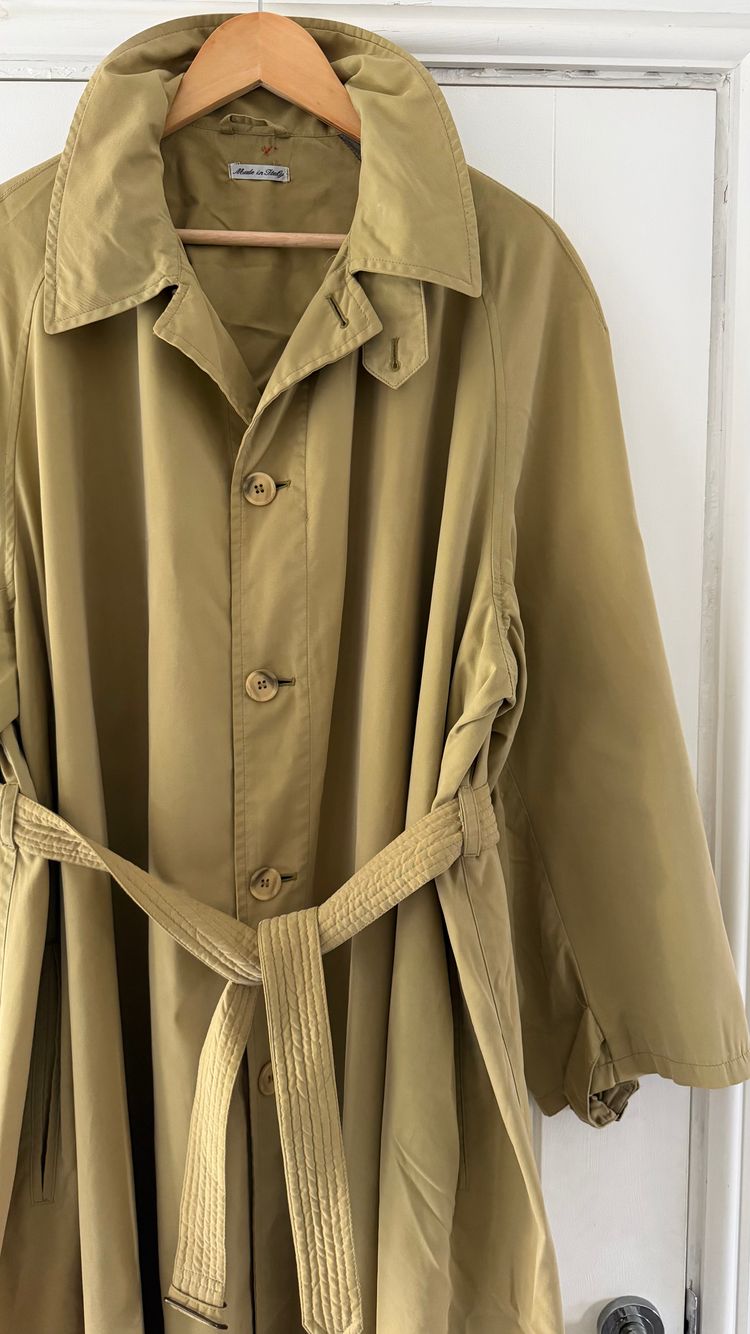 Giorgio Armani Black Label 1990s Belted Coat - Size M image 11