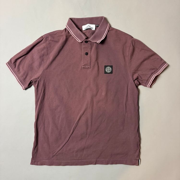 Stone Island Red Polo Shirt - Large