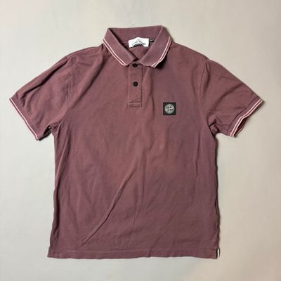Stone Island Red Polo Shirt - Large
