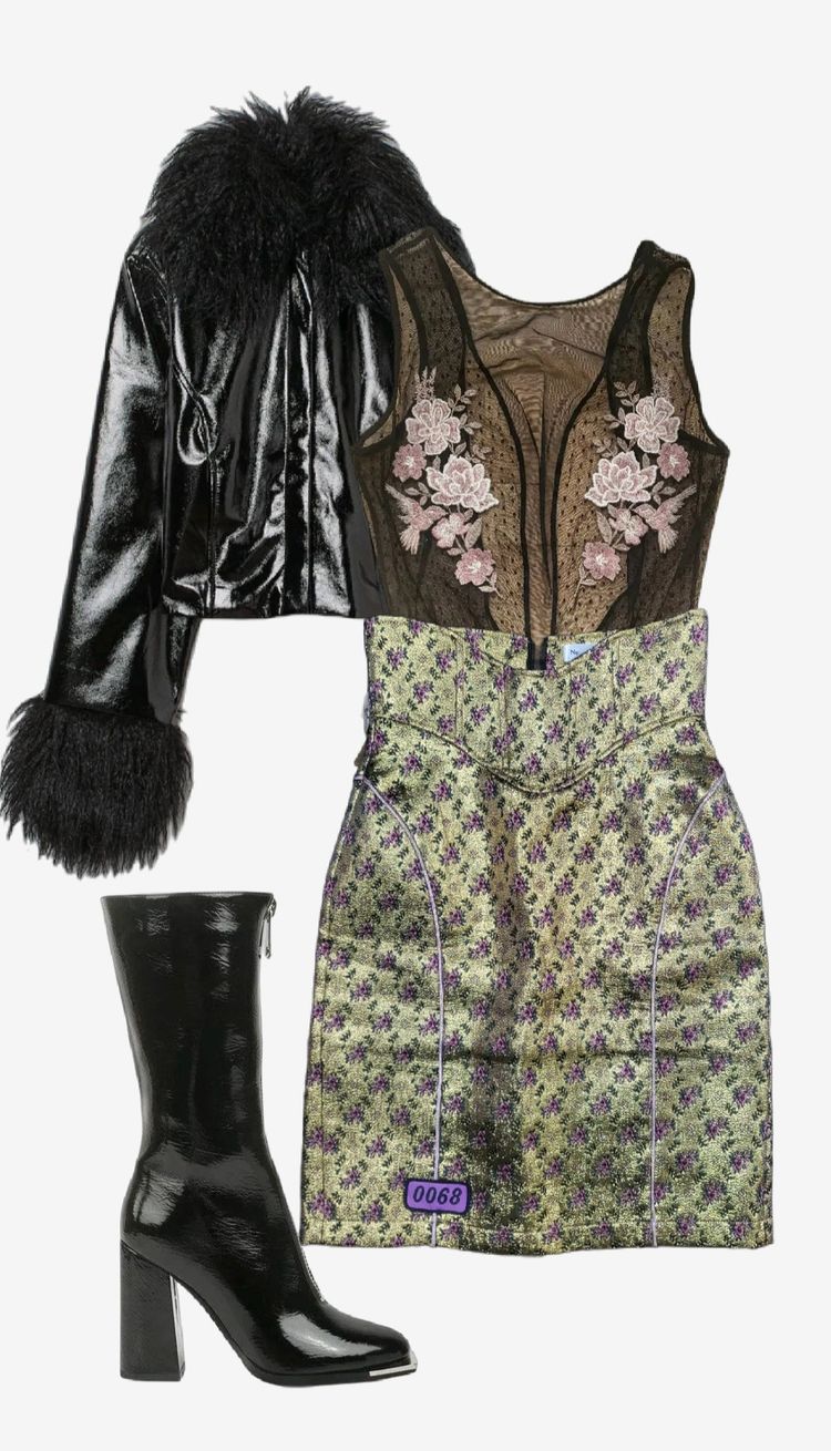 Black Sheer Bodysuit With Floral Embroidery image 9