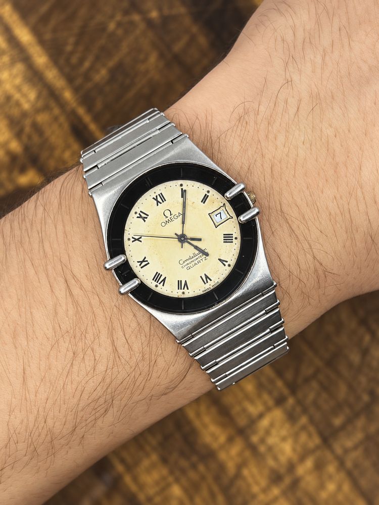 Vintage Omega Constellation Chronometer Quartz Stainless Steel Watch – Roman Numeral Dial image 4