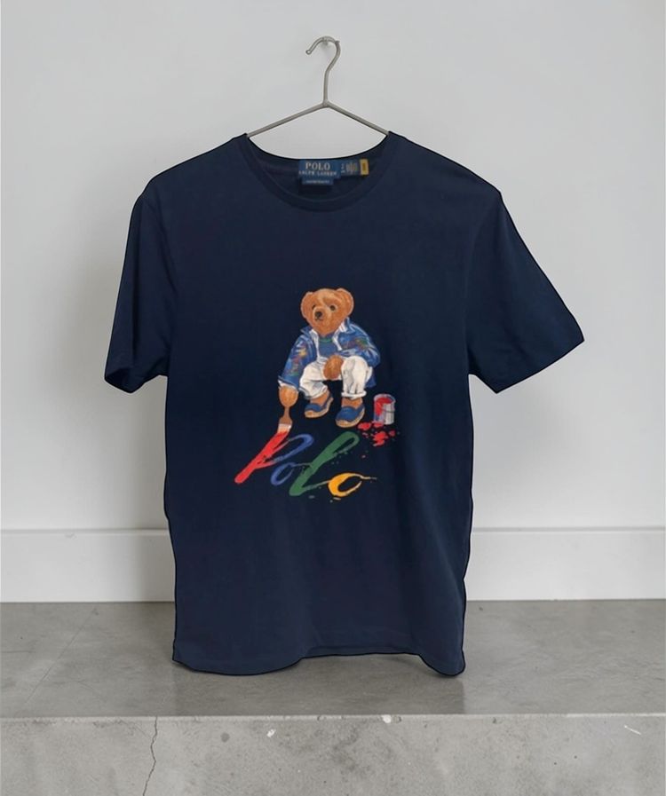 Polo Polo Ralph Lauren Navy Blue T-Shirt With Bear Graphic product image