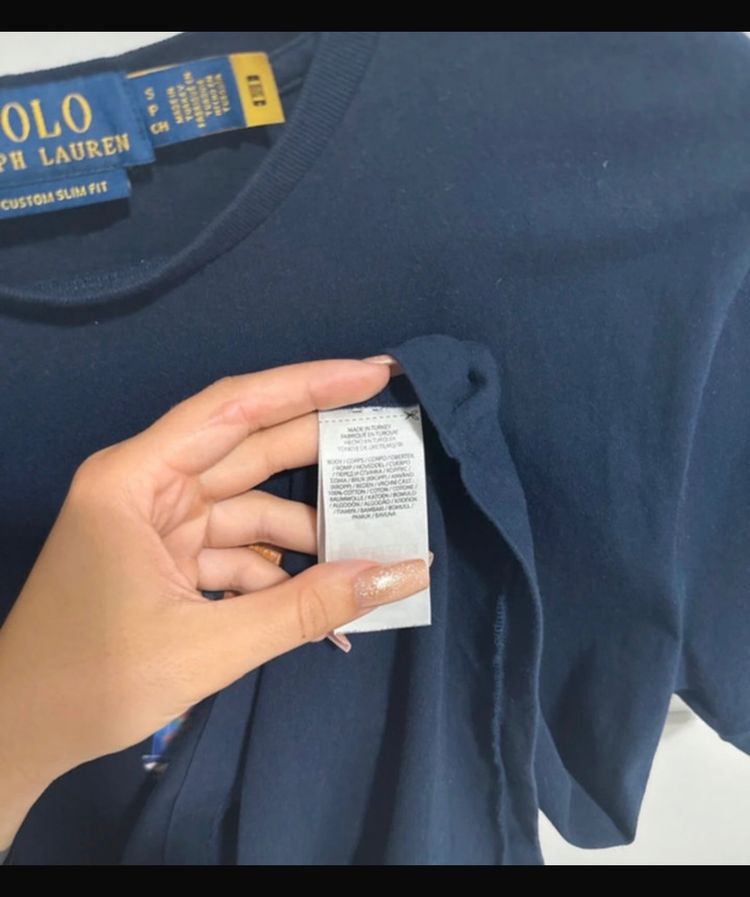Polo Ralph Lauren Navy Blue T-Shirt With Bear Graphic 4