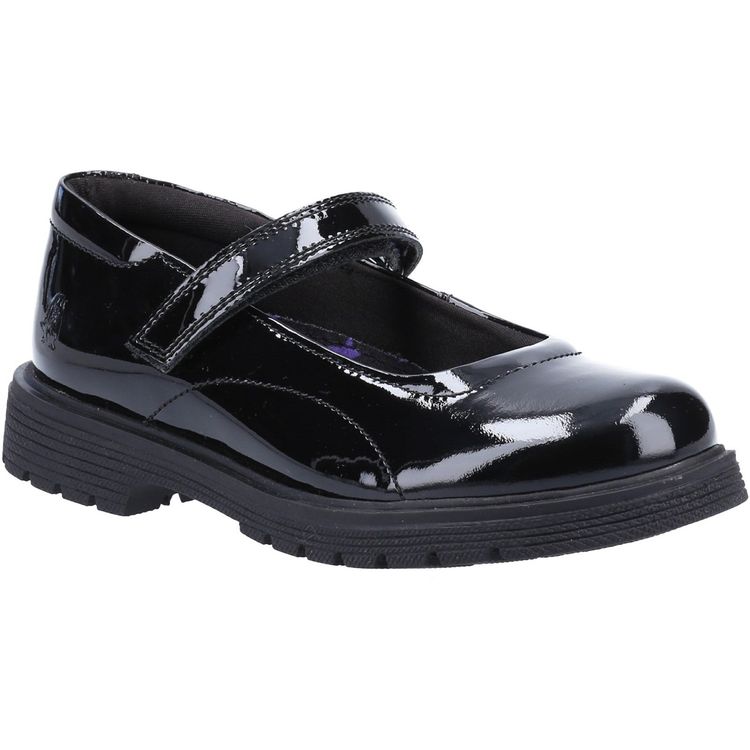 Hush Puppies Tally Senior Patent School Shoe 8