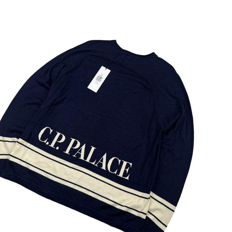 CP Company x Palace Navy Lightweight Spellout Knit - Large image 4