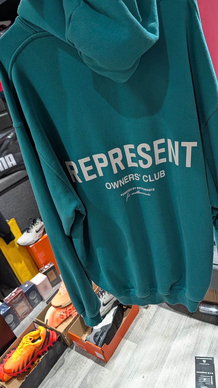 Represent Teal Hoodie - UK Small oversized - 180 RRP 