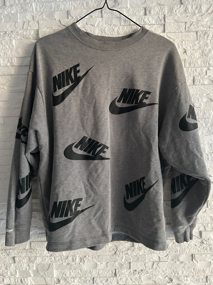 Nike Grey Sweatshirt With Black Logos