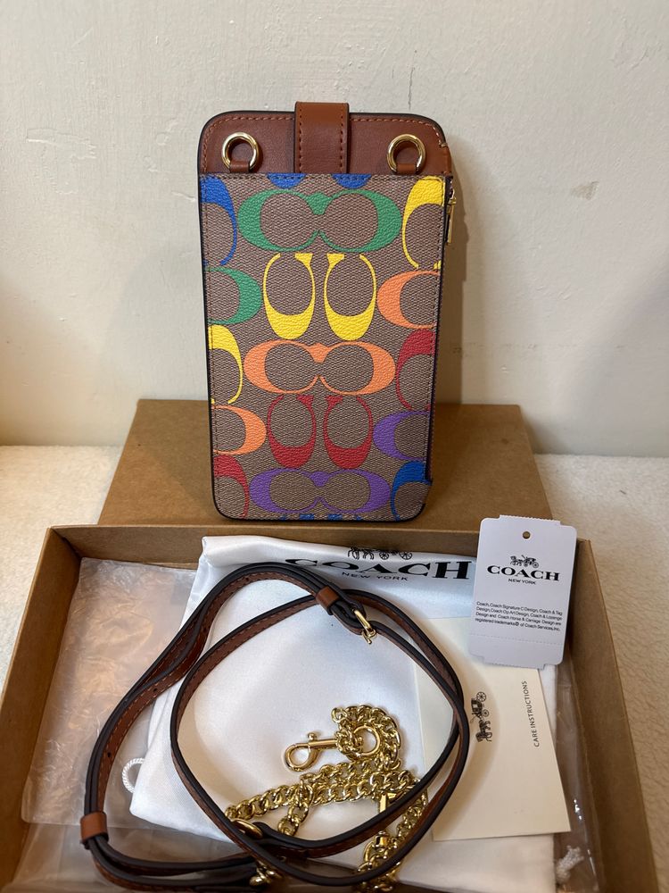 Coach Multicolour Signature Zip Wallet With Phone Case  obraz 2