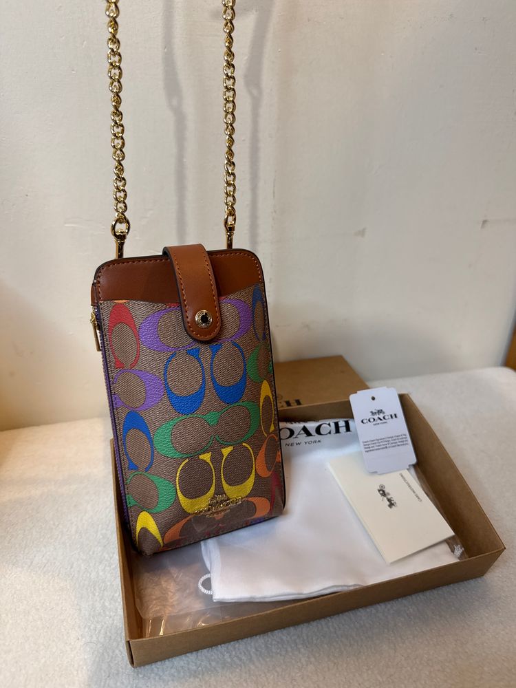 Coach Multicolour Signature Zip Wallet With Phone Case  obraz 3