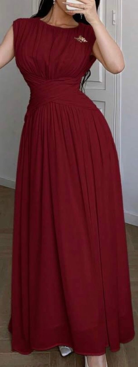 SHEIN red sleeveless maxi dress product image