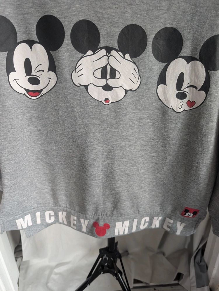 Disney Mickey Mouse Grey Sweatshirt Jumper Primark UK 12/14 M image 3