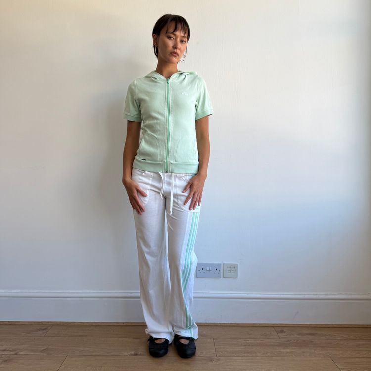 Immagine di White + mint Adidas flared yoga set - Size M 12
