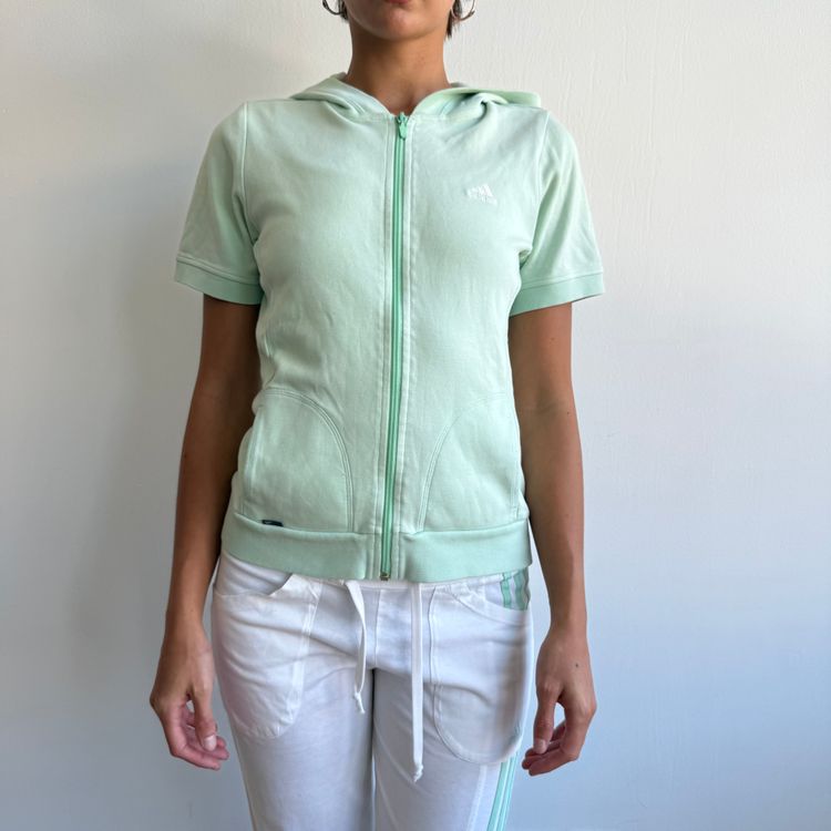 Immagine di White + mint Adidas flared yoga set - Size M 9