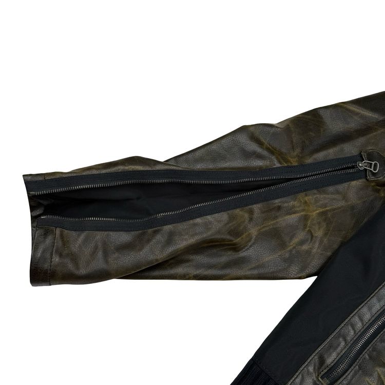 Hugo Boss Brown PU Leather Oldster Biker Jacket - XL (54) image 3