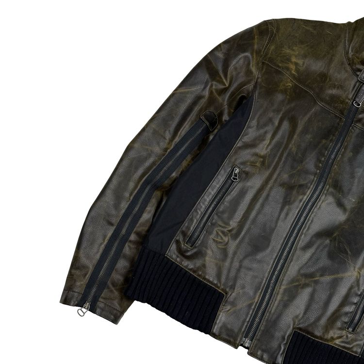 Hugo Boss Brown PU Leather Oldster Biker Jacket - XL (54) image 11