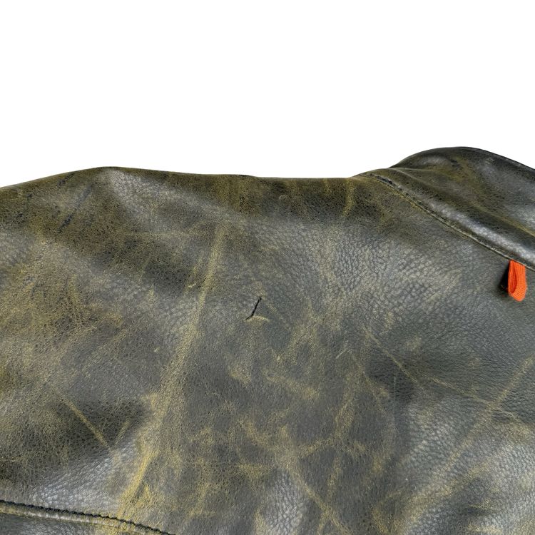 Hugo Boss Brown PU Leather Oldster Biker Jacket - XL (54) image 9