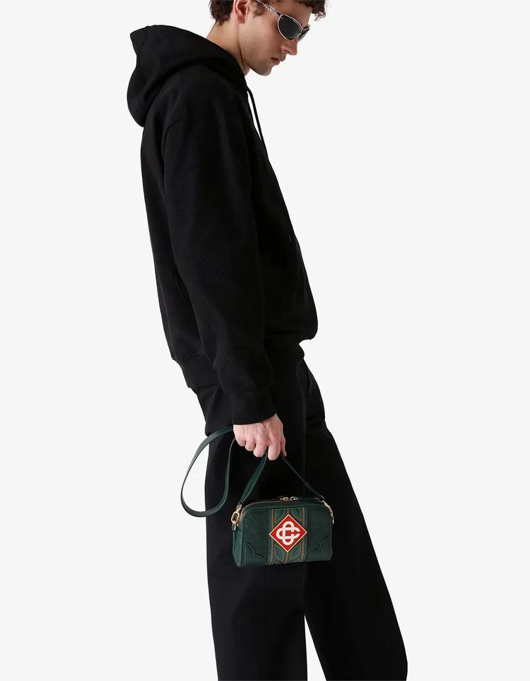 Casablanca Green Monogram Crossbody Bag 5
