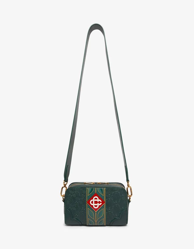 Casablanca Green Monogram Crossbody Bag 4